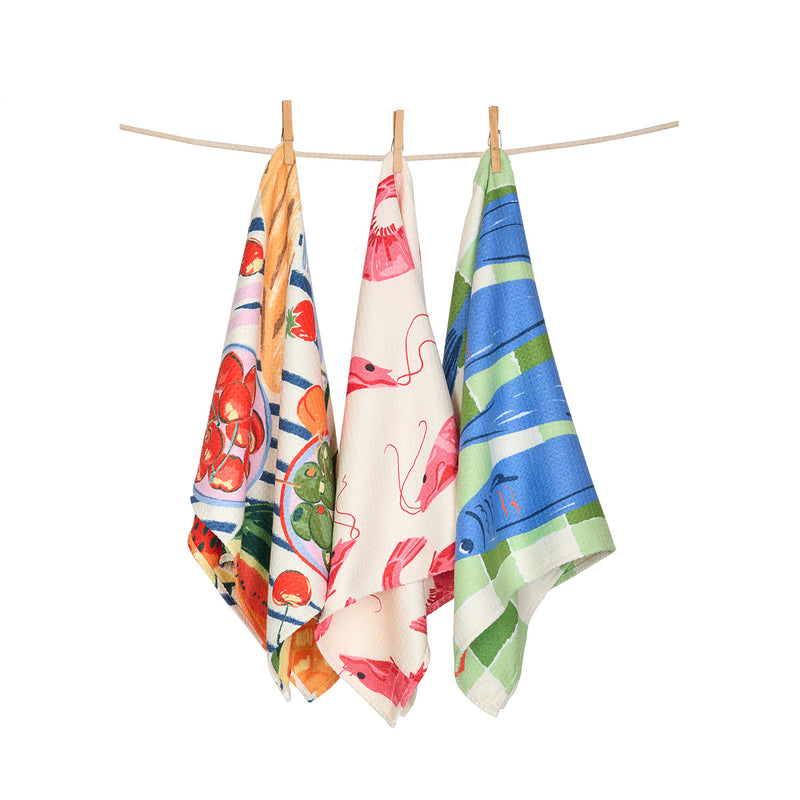 dock and bay tea towel