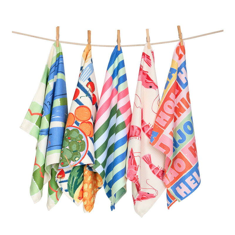 dock and bay tea towel