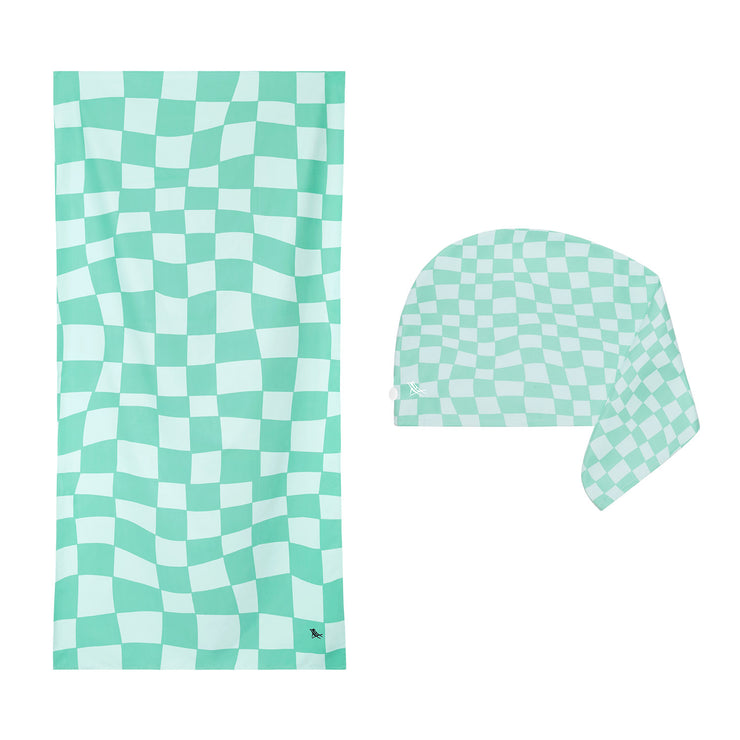 dock and bay the perfect pairs bundle beach towel & hair wrap