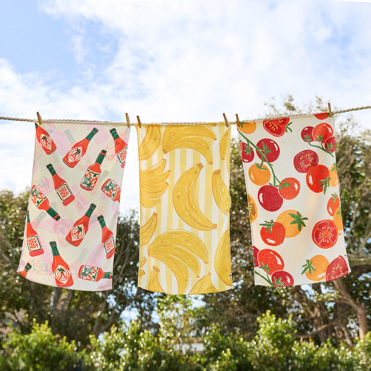 dock and bay tea towel