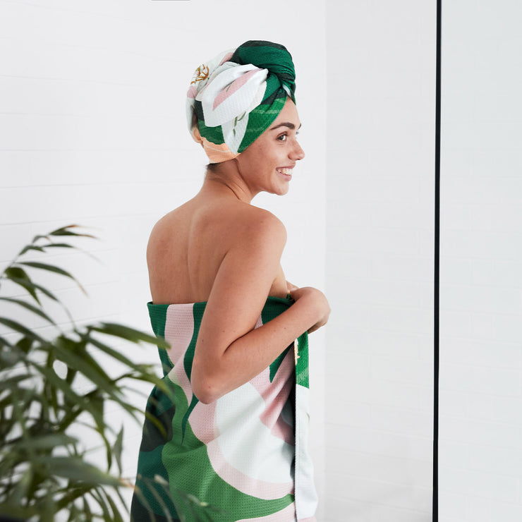 dock and bay robe + towel + hair wrap bundle