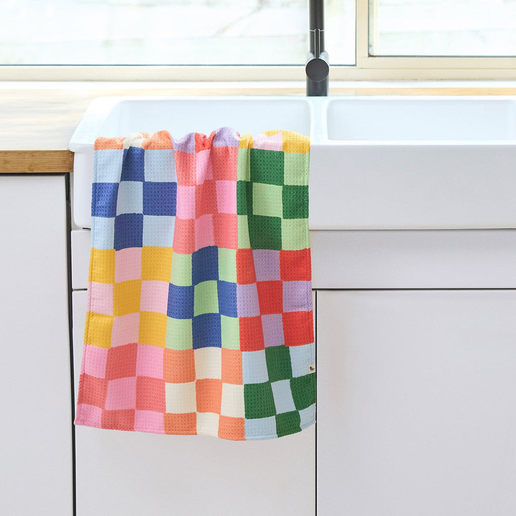 dock and bay tea towel