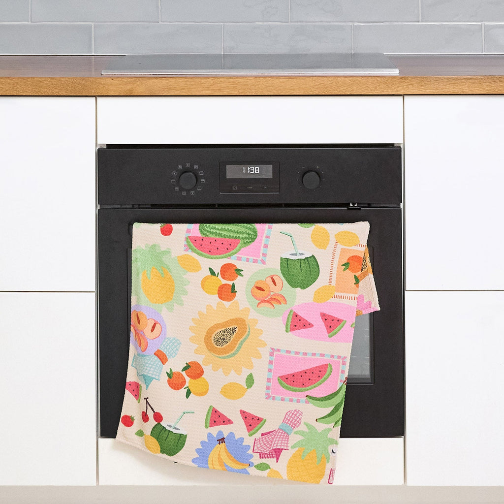 dock and bay tea towel