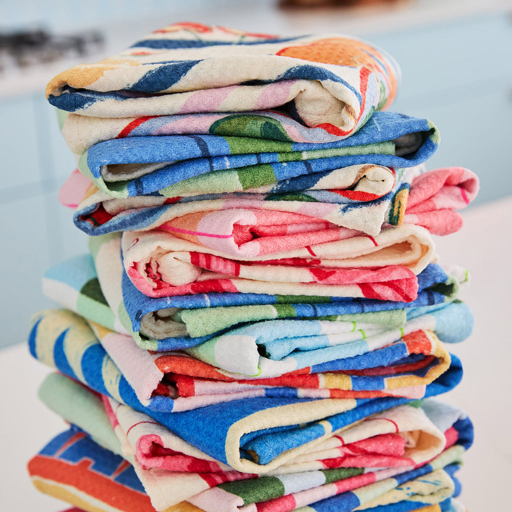 dock and bay tea towel