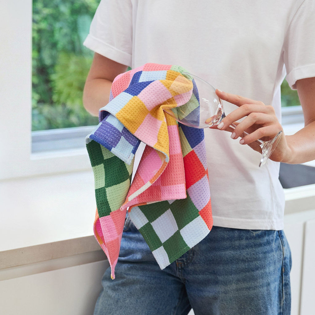 dock and bay tea towel