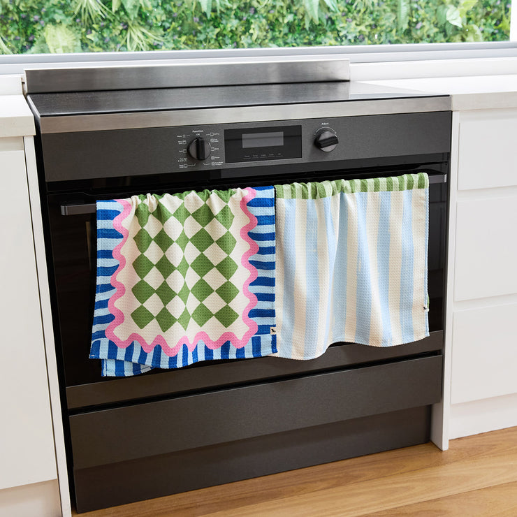 dock and bay tea towel