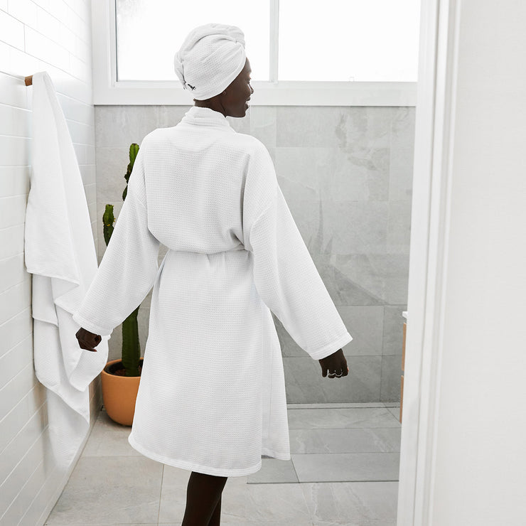 Dock & Bay Robe + Towel + Hair Wrap Bundle - Crystal White