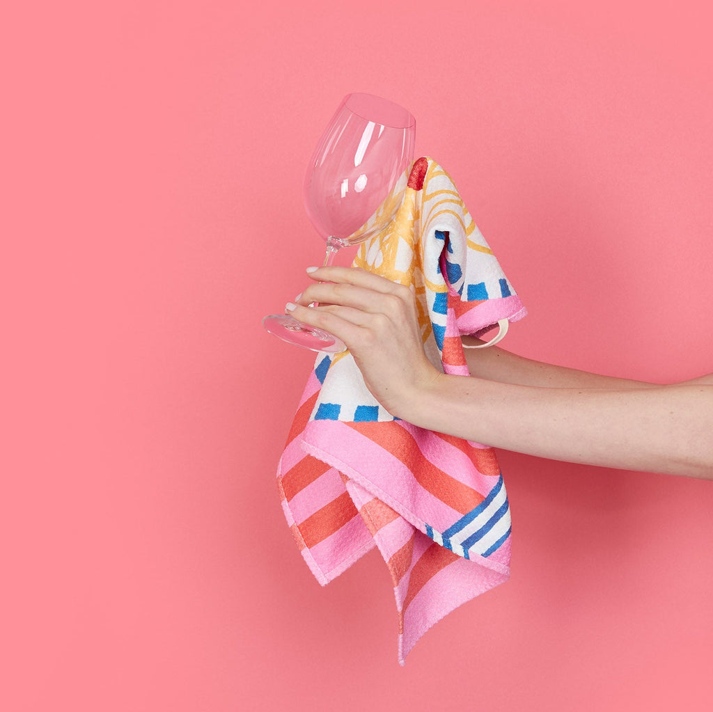 dock and bay tea towel