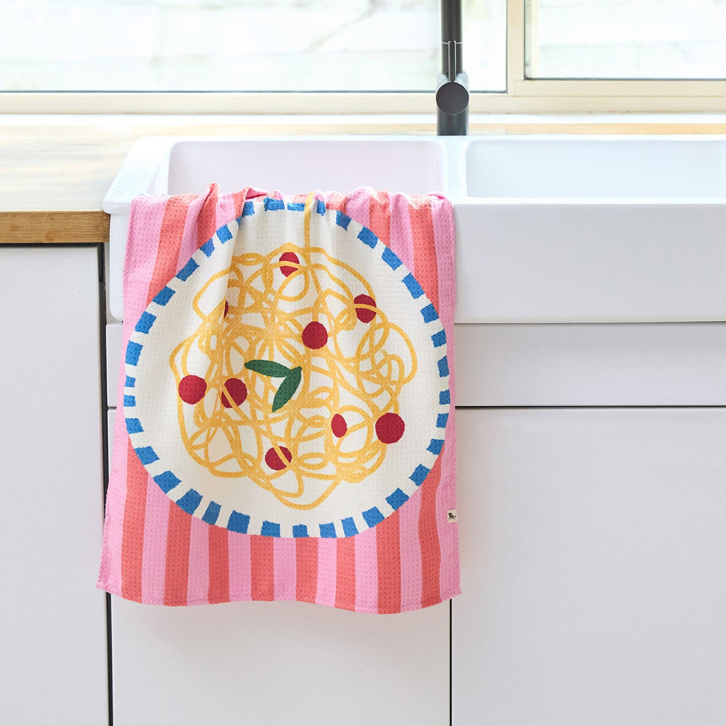 dock and bay tea towel