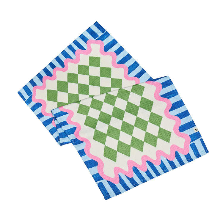 dock and bay tea towel