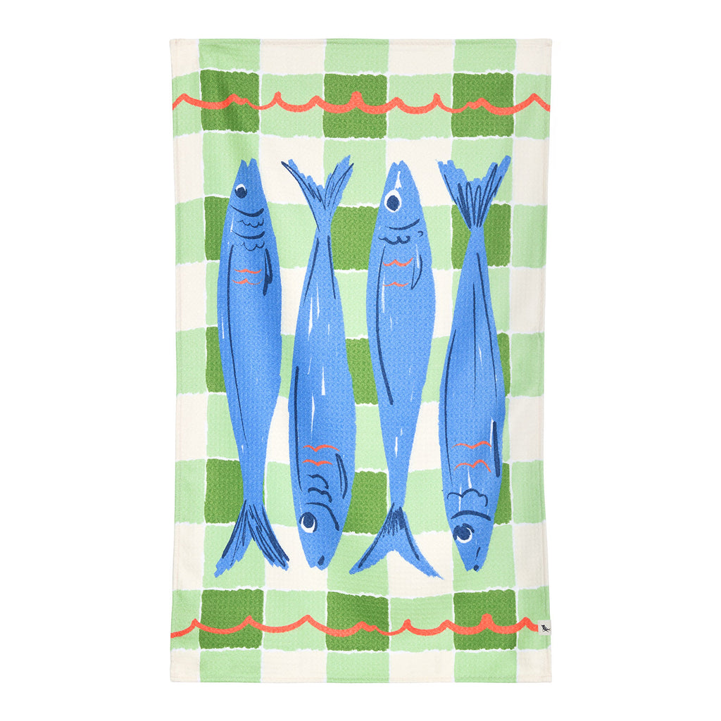 dock and bay tea towel