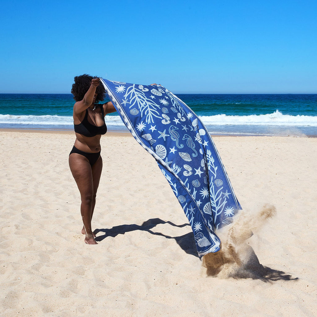 dock and bay towels beach