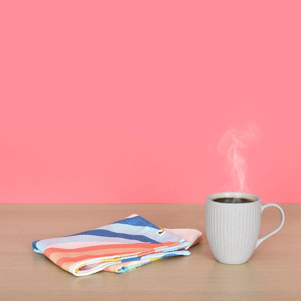 dock and bay tea towel