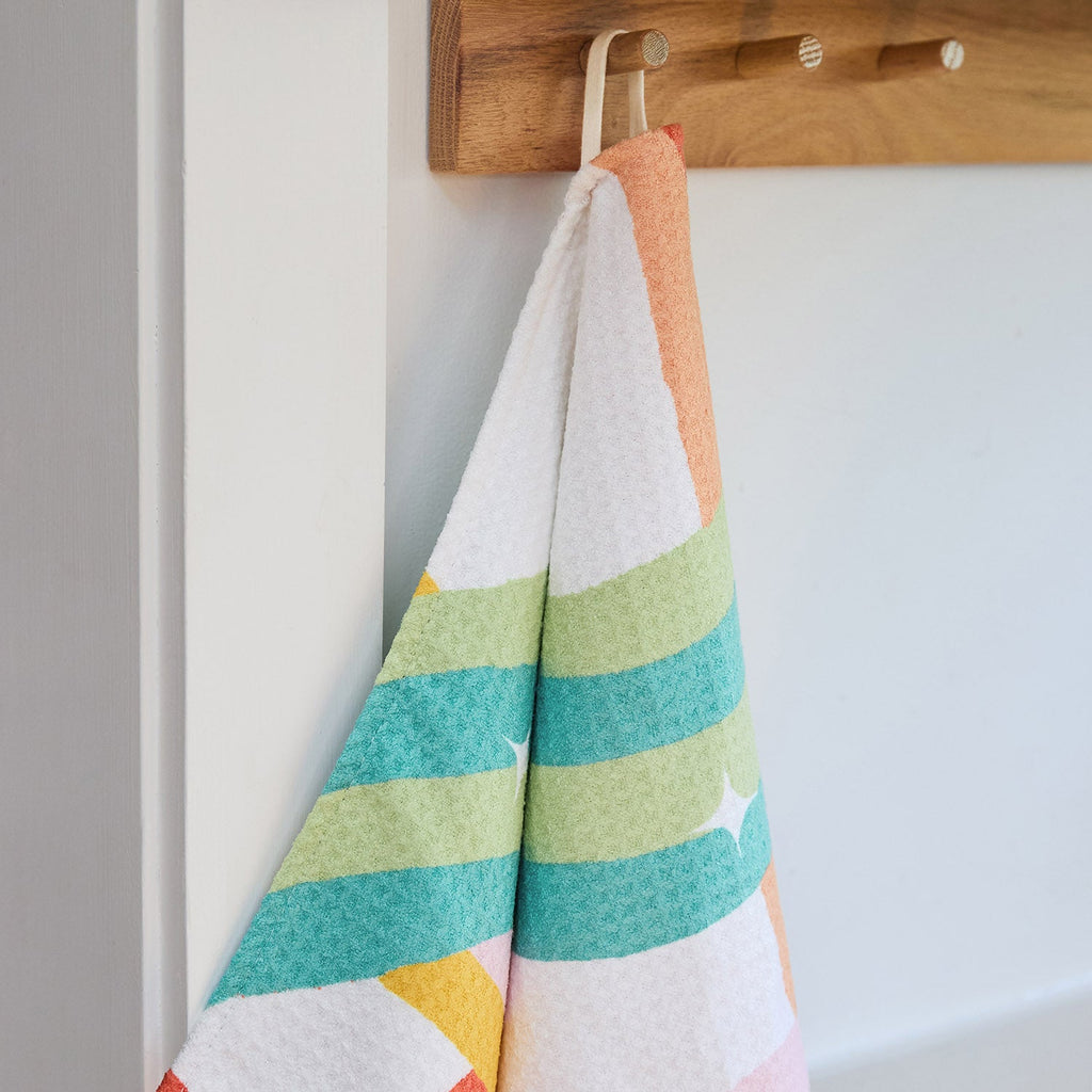 dock and bay tea towel