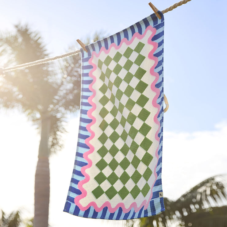 dock and bay tea towel