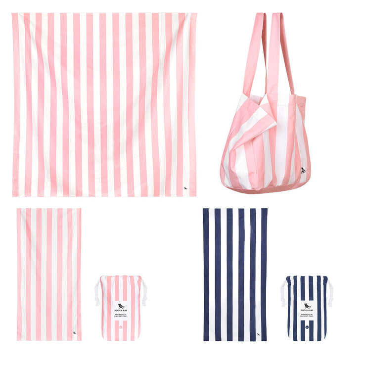 Dock & Bay Towel XXL, Towel x 2 + Bag Bundle - Set A