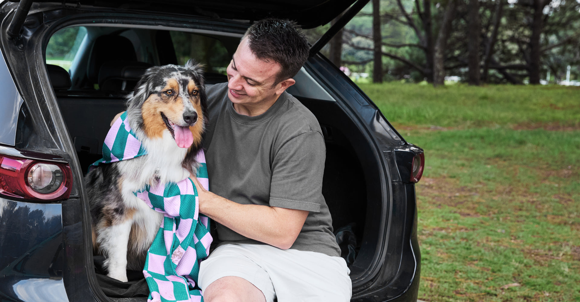 Dock & Bay Dog Towel - Check Mutt