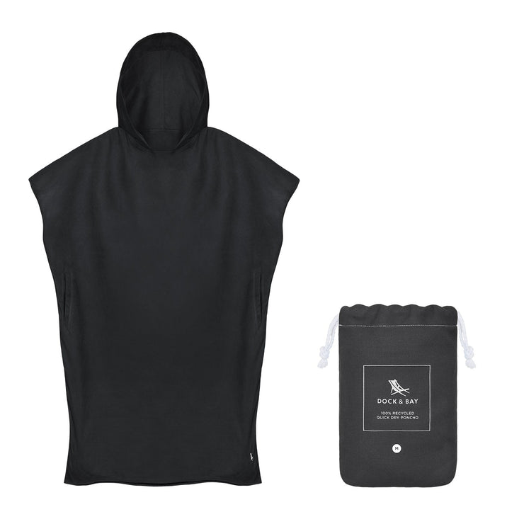 Dock & Bay Poncho Adults - Fuji Black - Outlet