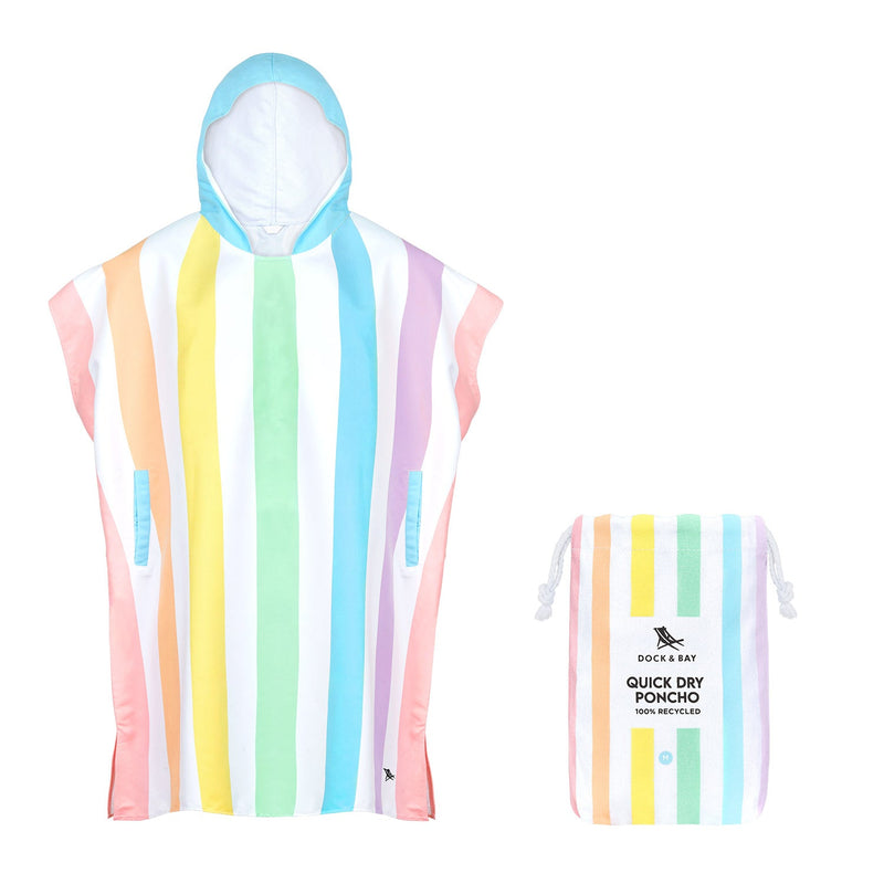 Dock & Bay Poncho - Adults - Unicorn Waves