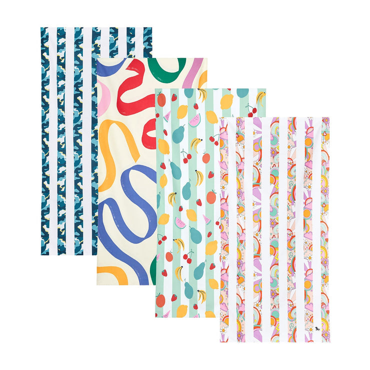 Dock & Bay Kids Beach Towels - Scribble Showdown (Set of 4)