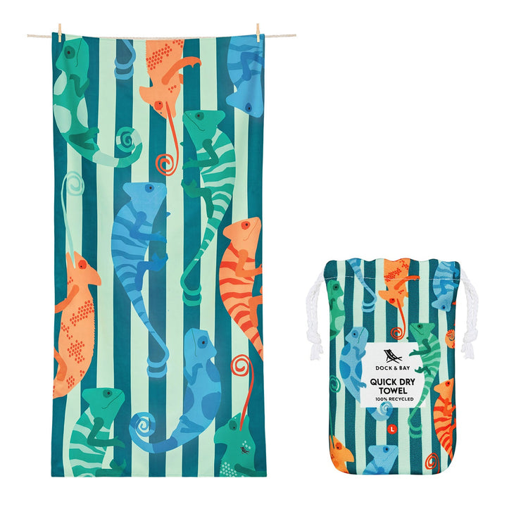 Dock & Bay Kids Beach Towels - Karma Chameleon