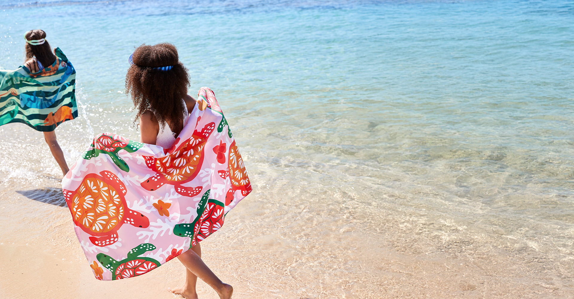 Dock & Bay Kids Beach Towel - Turtley Tropical